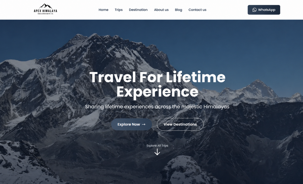 Apex Himalaya — web development project by Ashish Pokhrel