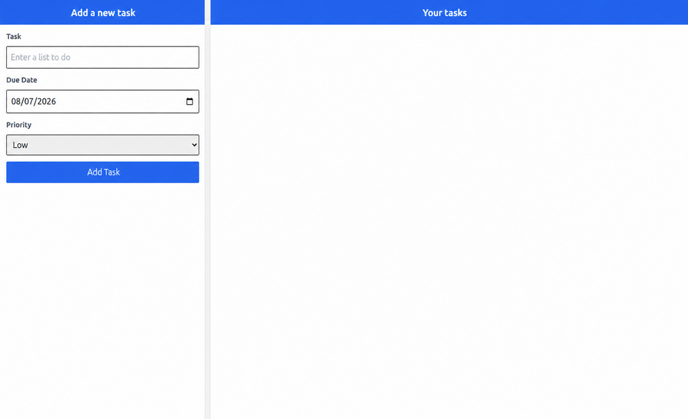 Todo List — web development project by Ashish Pokhrel